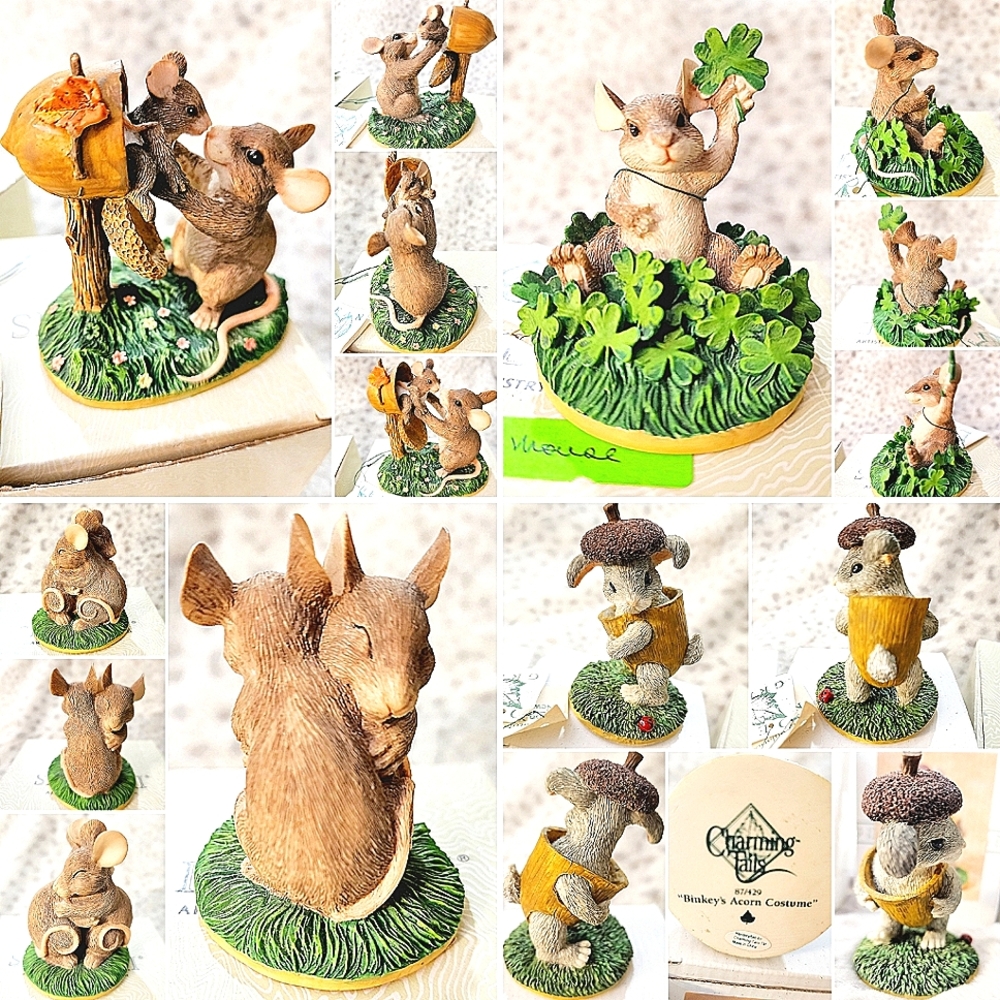 Fitz & Floyd Charming Tails lot of 3 Autum themed